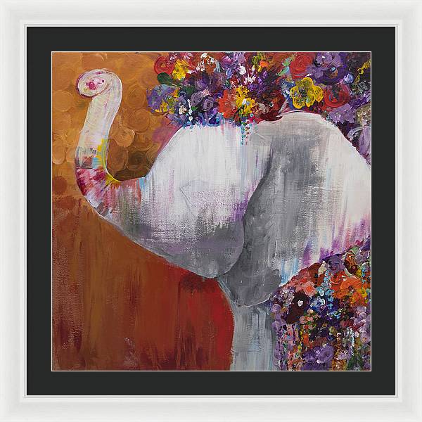 Flower Head - Elephant Collection - Framed Print