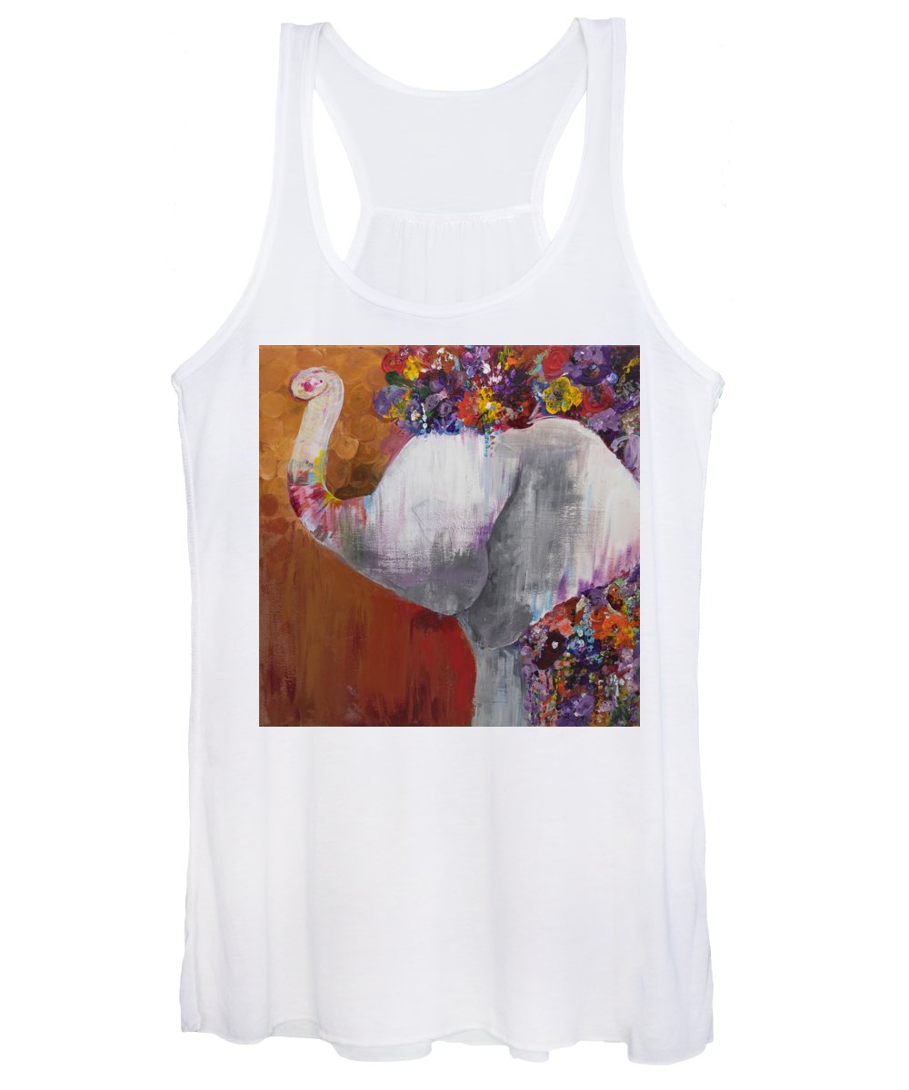 Flower Head - Elephant Collection - Women's Tank Top