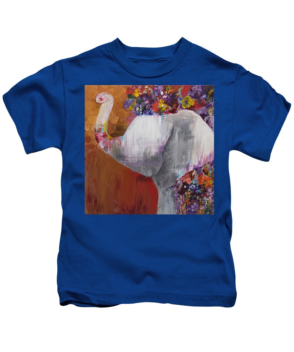 Flower Head - Elephant Collection - Kids T-Shirt