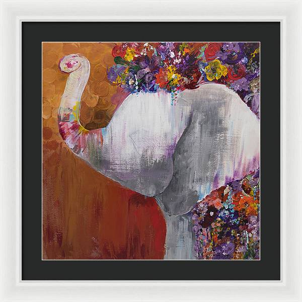 Flower Head - Elephant Collection - Framed Print