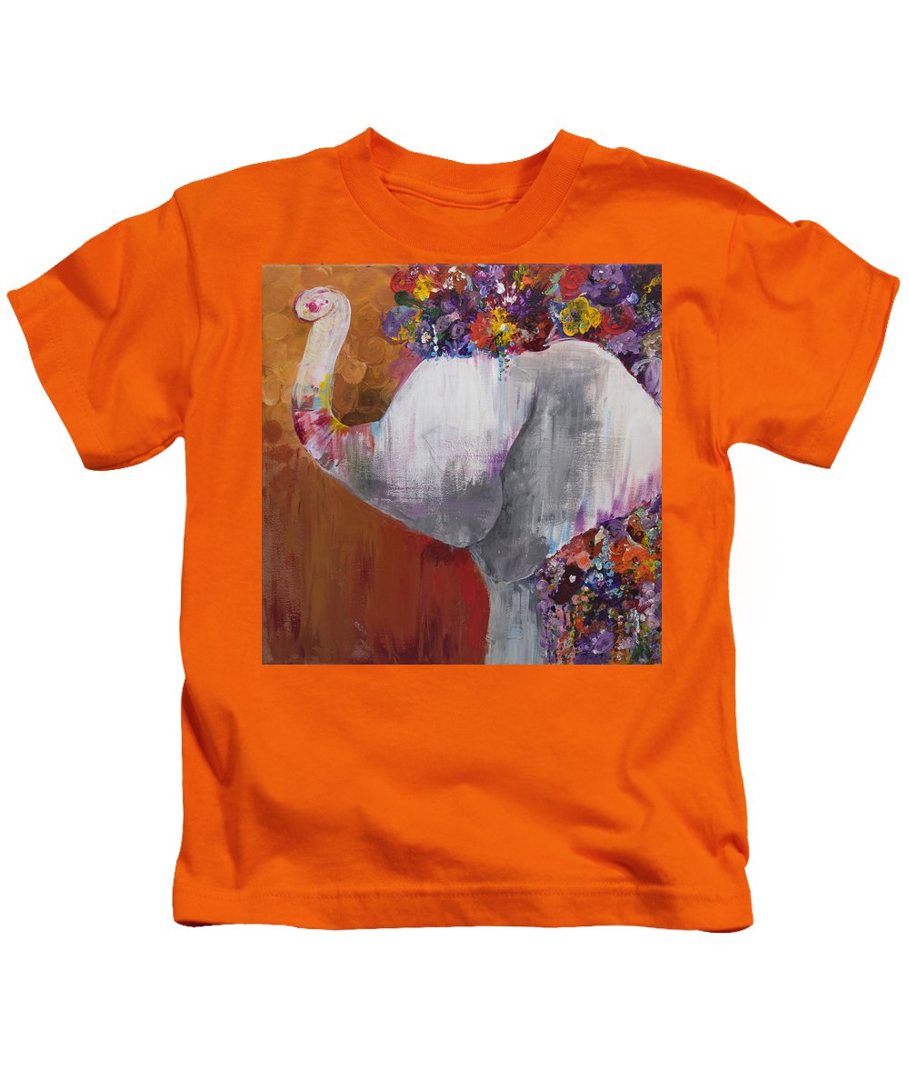 Flower Head - Elephant Collection - Kids T-Shirt