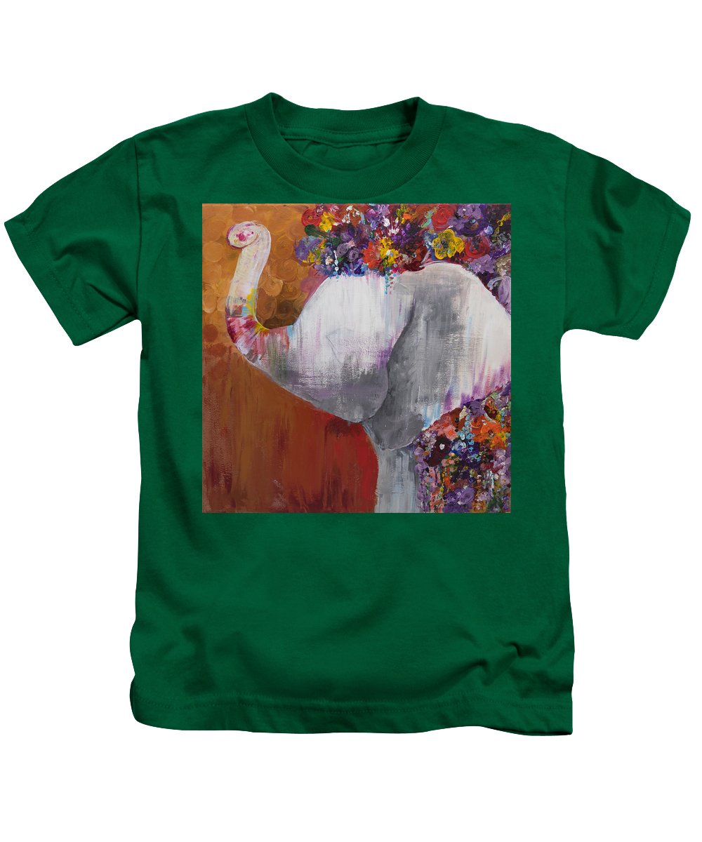 Flower Head - Elephant Collection - Kids T-Shirt