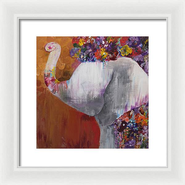 Flower Head - Elephant Collection - Framed Print