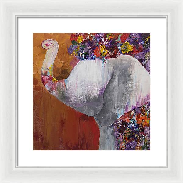 Flower Head - Elephant Collection - Framed Print