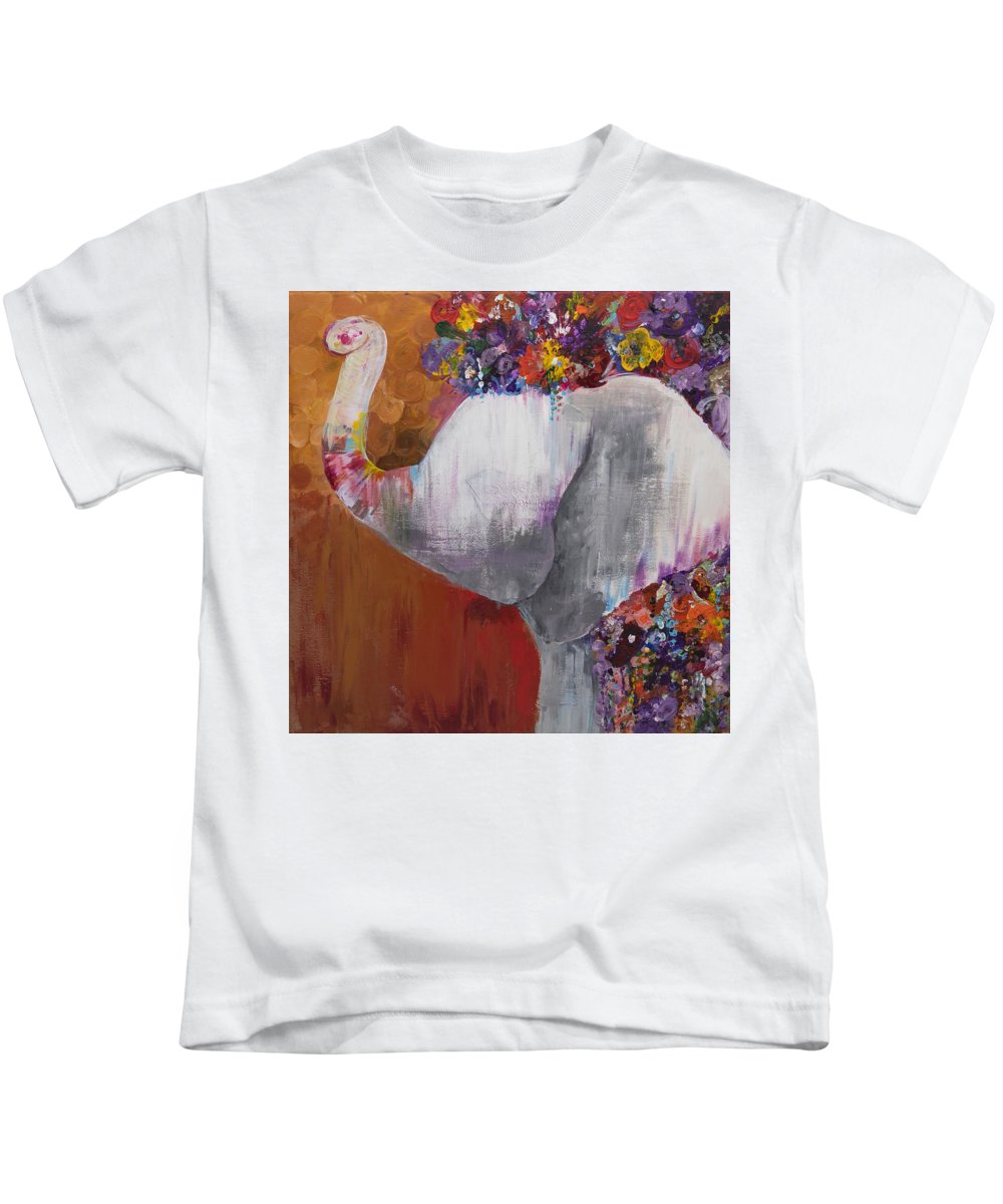 Flower Head - Elephant Collection - Kids T-Shirt