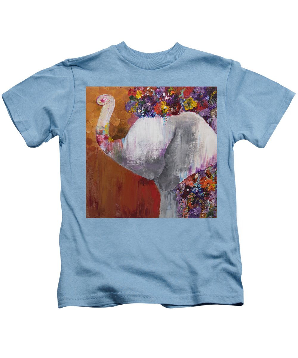 Flower Head - Elephant Collection - Kids T-Shirt