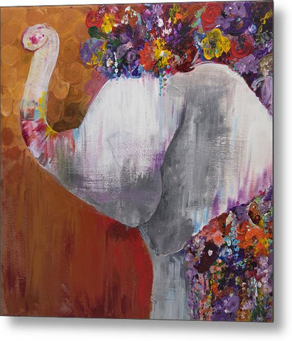 Flower Head - Elephant Collection - Metal Print