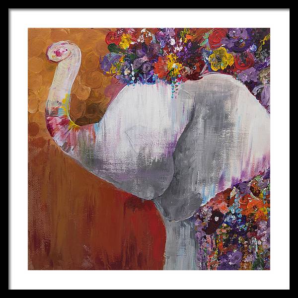 Flower Head - Elephant Collection - Framed Print