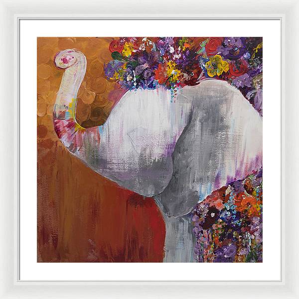 Flower Head - Elephant Collection - Framed Print