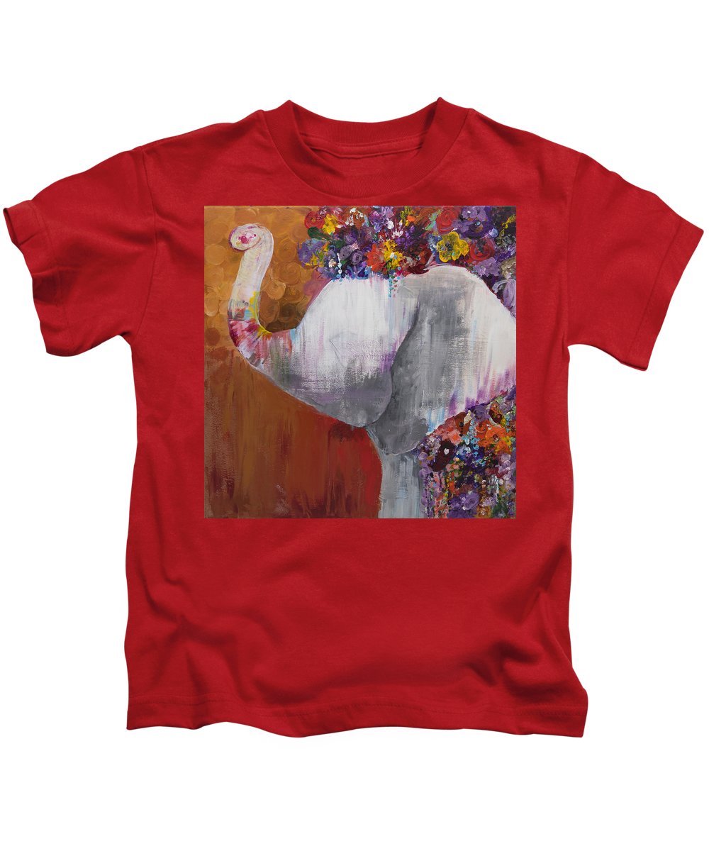 Flower Head - Elephant Collection - Kids T-Shirt