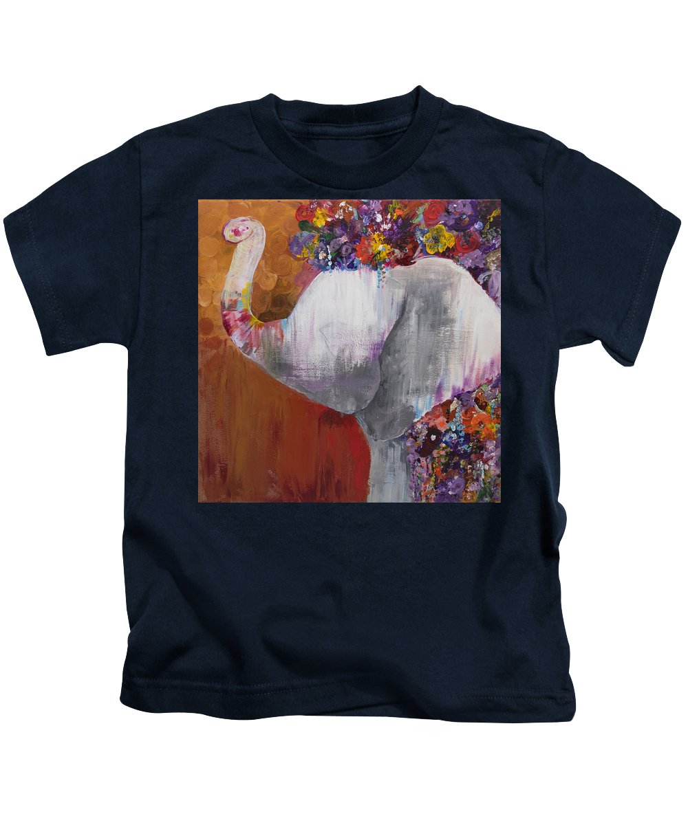 Flower Head - Elephant Collection - Kids T-Shirt