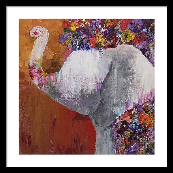 Flower Head - Elephant Collection - Framed Print