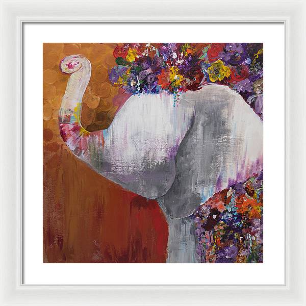 Flower Head - Elephant Collection - Framed Print