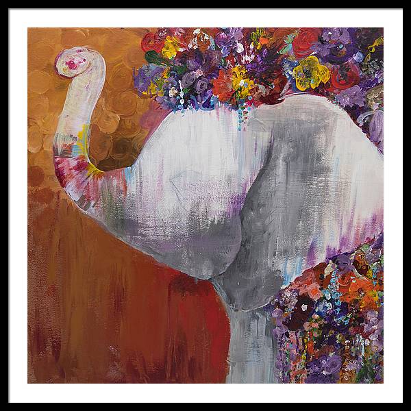 Flower Head - Elephant Collection - Framed Print