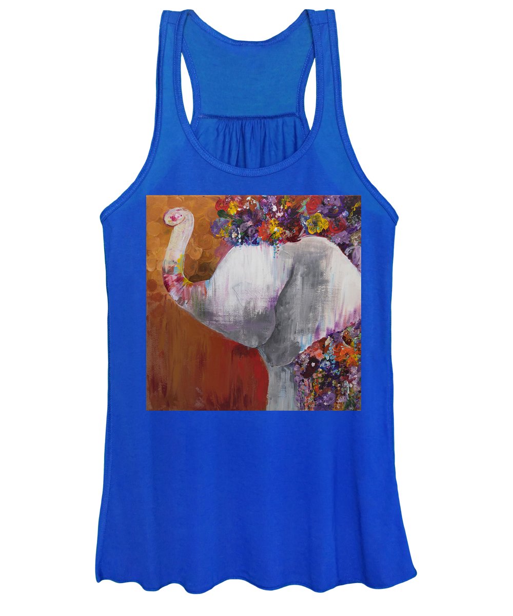 Flower Head - Elephant Collection - Women's Tank Top