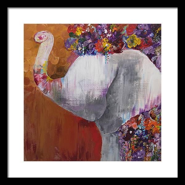 Flower Head - Elephant Collection - Framed Print