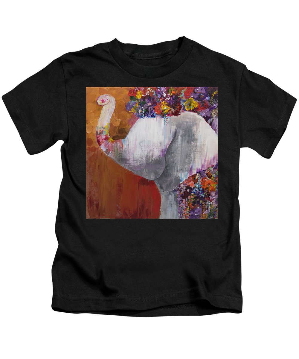 Flower Head - Elephant Collection - Kids T-Shirt