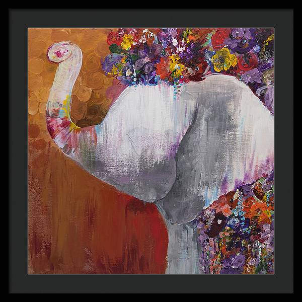 Flower Head - Elephant Collection - Framed Print