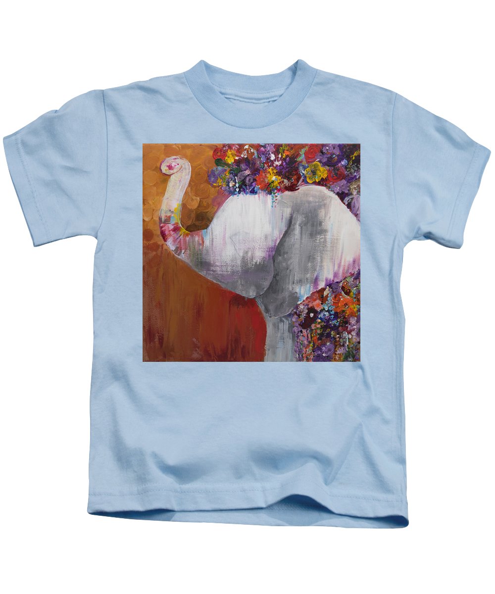 Flower Head - Elephant Collection - Kids T-Shirt