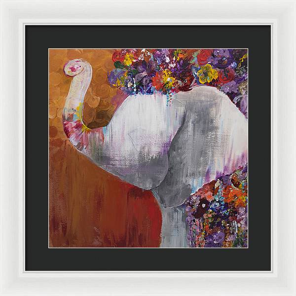 Flower Head - Elephant Collection - Framed Print