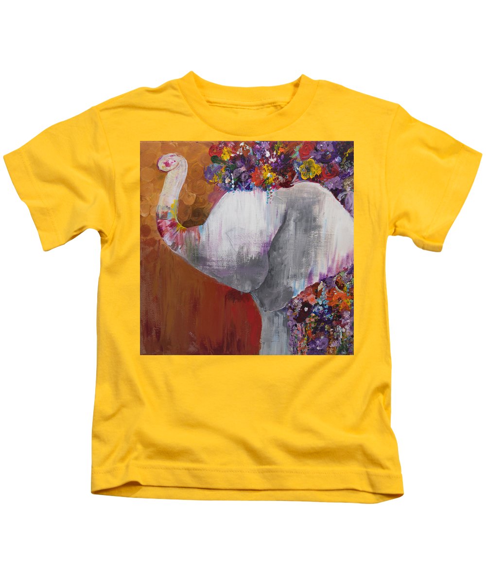 Flower Head - Elephant Collection - Kids T-Shirt