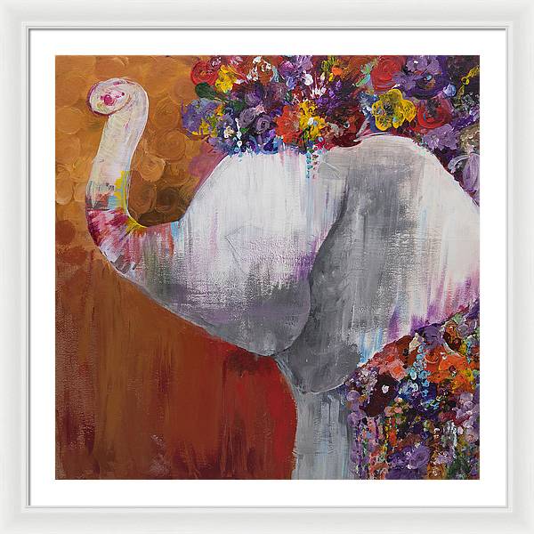 Flower Head - Elephant Collection - Framed Print