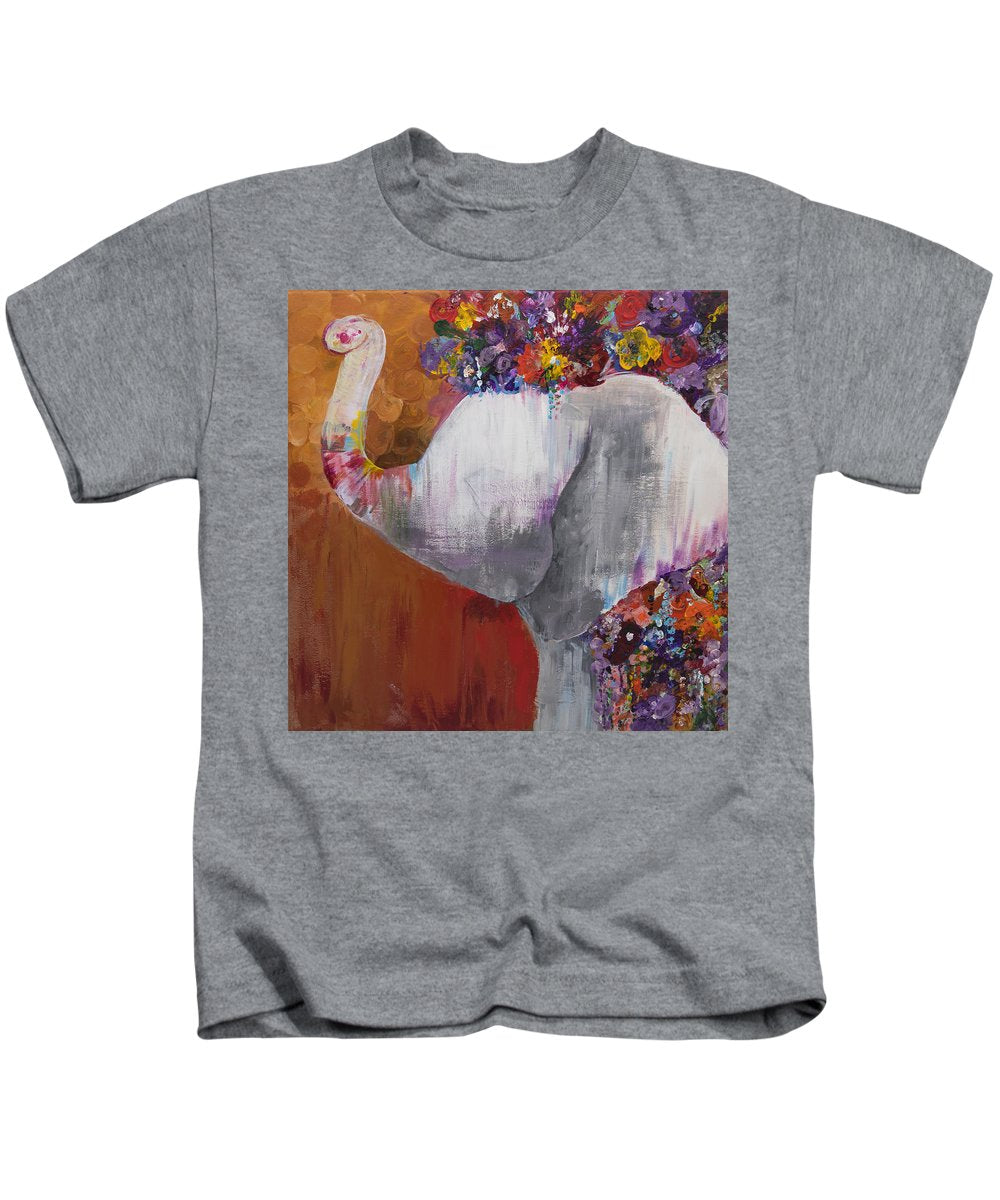 Flower Head - Elephant Collection - Kids T-Shirt