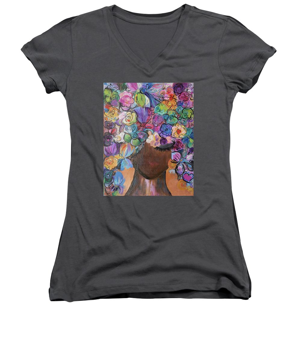 Free - Flower Head Collection - Women's V-Neck