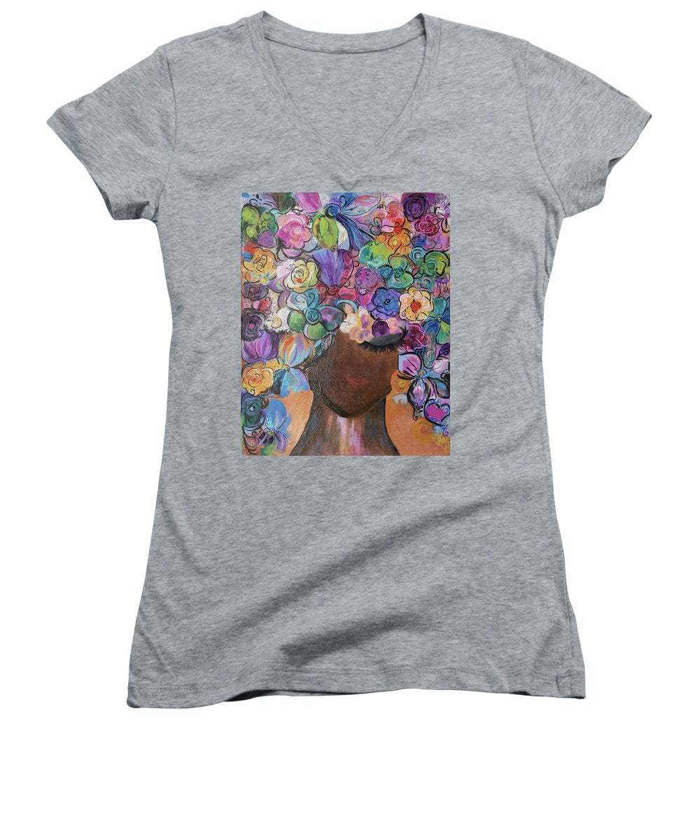 Free - Flower Head Collection - Women's V-Neck