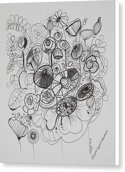 Gardens - Zentangle Collection - Canvas Print