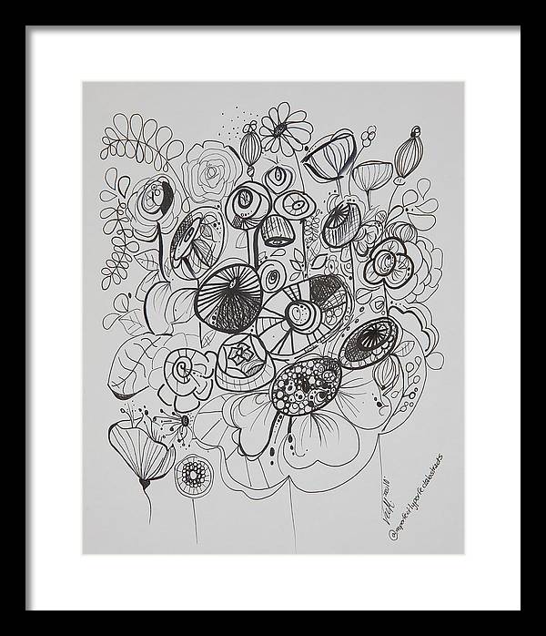 Gardens - Zentangle Collection - Framed Print