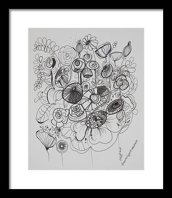 Gardens - Zentangle Collection - Framed Print