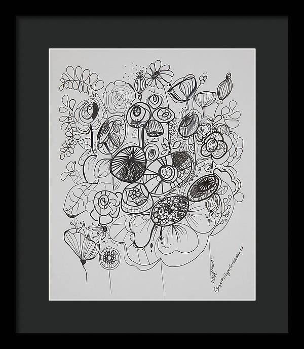 Gardens - Zentangle Collection - Framed Print