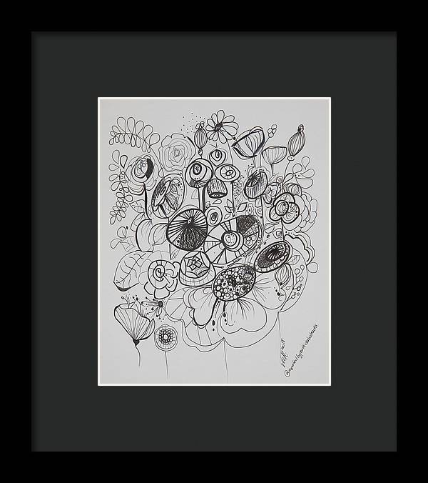 Gardens - Zentangle Collection - Framed Print