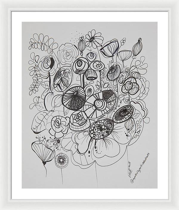 Gardens - Zentangle Collection - Framed Print