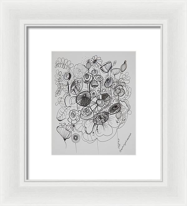 Gardens - Zentangle Collection - Framed Print