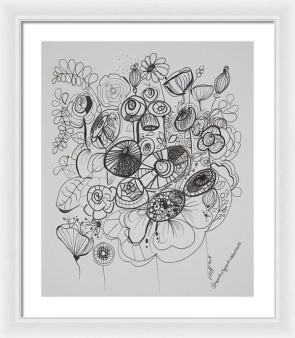 Gardens - Zentangle Collection - Framed Print