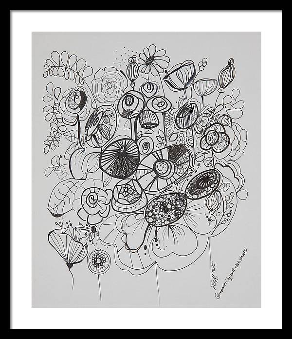 Gardens - Zentangle Collection - Framed Print