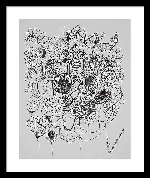 Gardens - Zentangle Collection - Framed Print