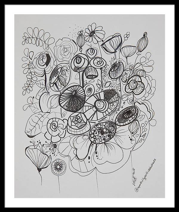 Gardens - Zentangle Collection - Framed Print