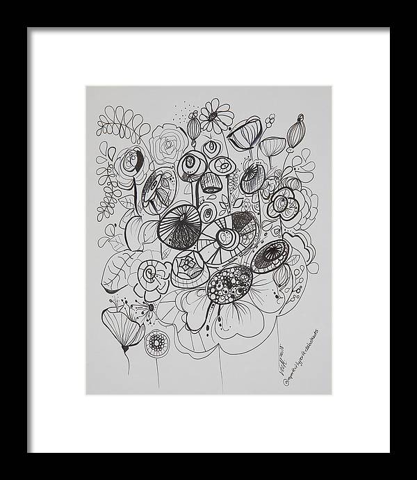 Gardens - Zentangle Collection - Framed Print