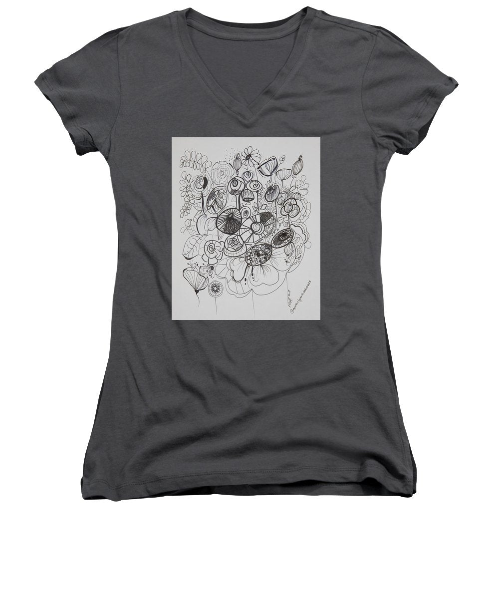 Gardens - Zentangle Collection - Women's V-Neck