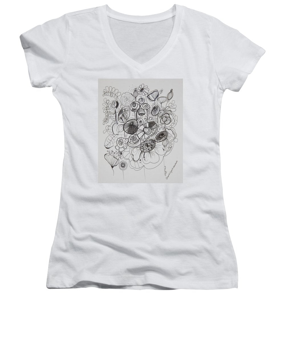 Gardens - Zentangle Collection - Women's V-Neck