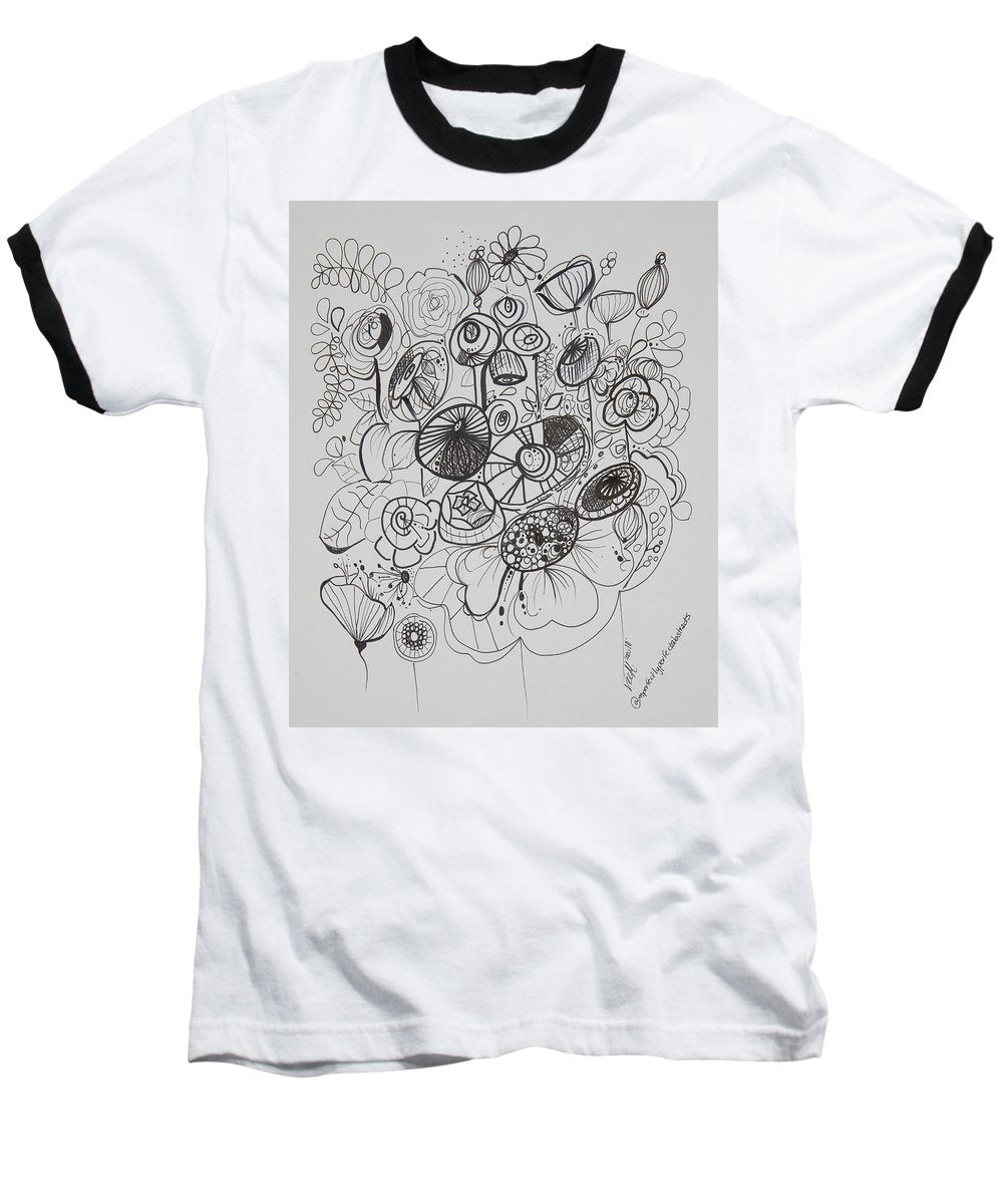 Gardens - Zentangle Collection - Baseball T-Shirt