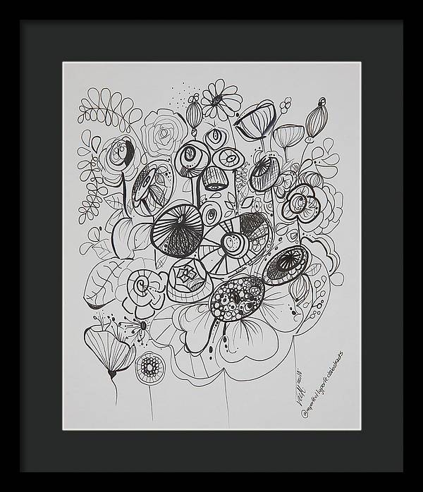 Gardens - Zentangle Collection - Framed Print