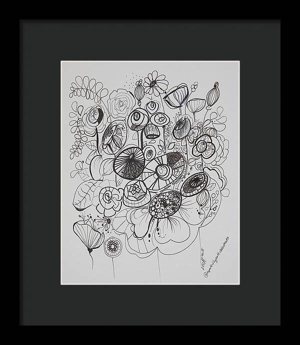 Gardens - Zentangle Collection - Framed Print