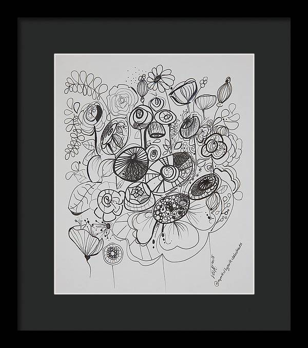 Gardens - Zentangle Collection - Framed Print