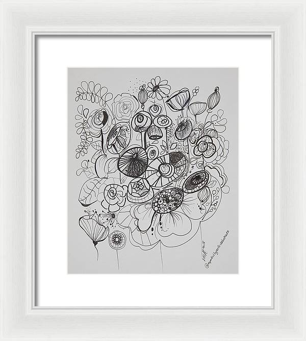 Gardens - Zentangle Collection - Framed Print