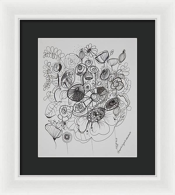 Gardens - Zentangle Collection - Framed Print