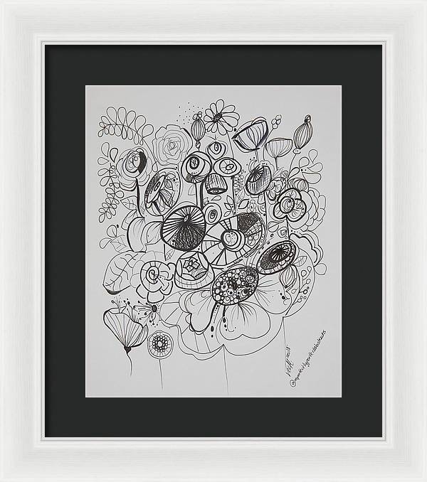 Gardens - Zentangle Collection - Framed Print